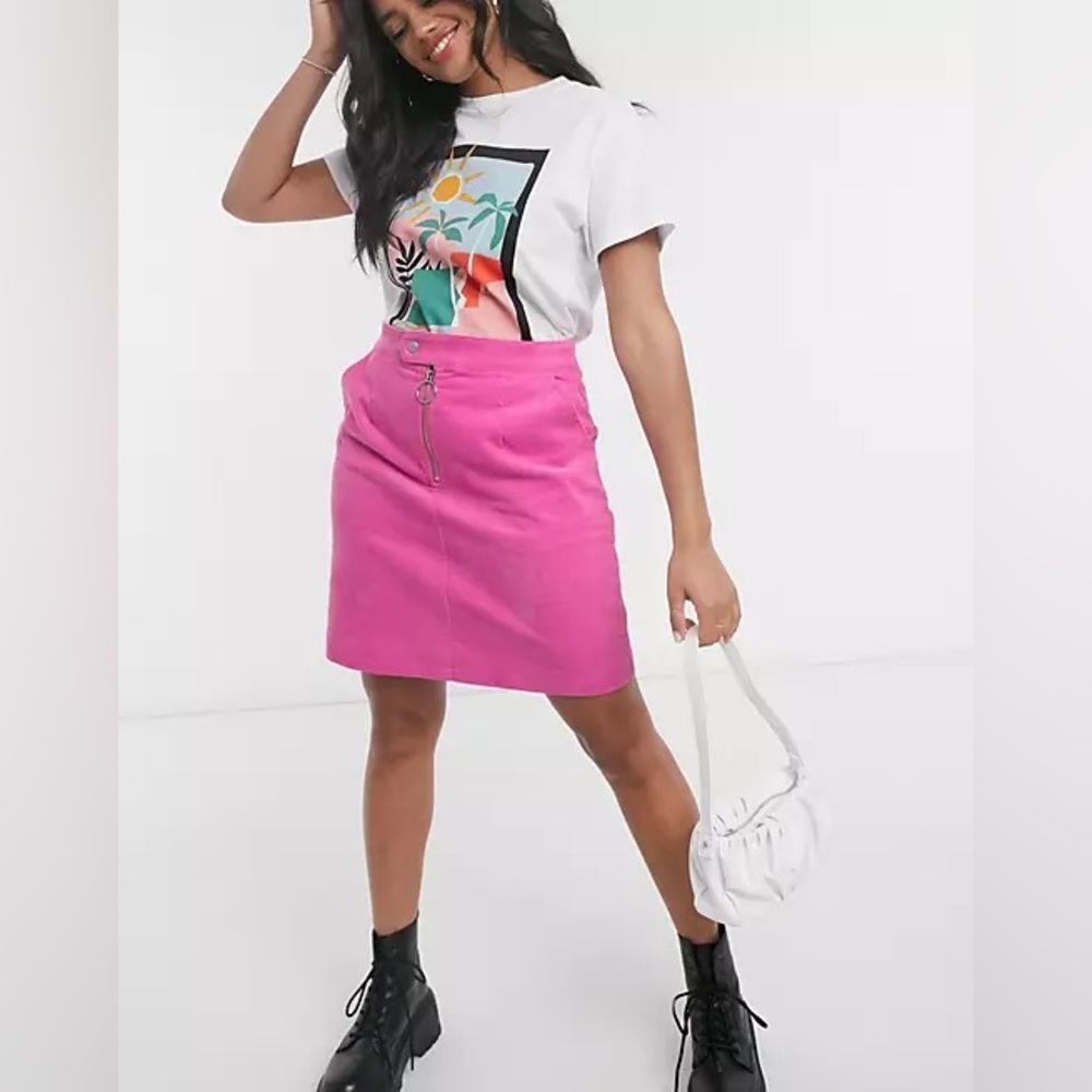 Glamorous Pink Corduroy Skirt